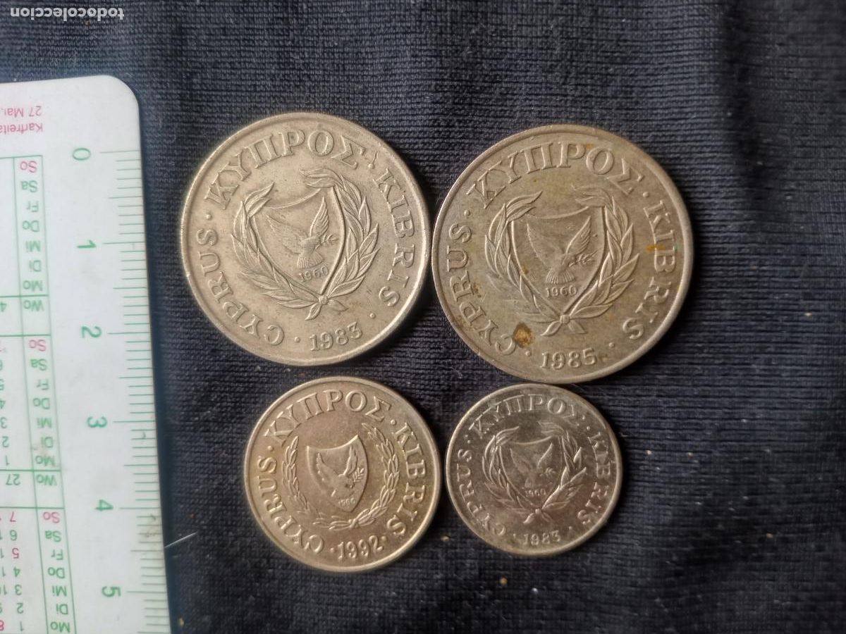 Monedas antiguas de Asia: Chipre: 4 monedas diferentes - Foto 1