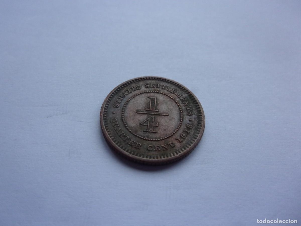 Monedas antiguas de Asia: Straits Settlements 1/4 cent 1916 37ds26 - Foto 5