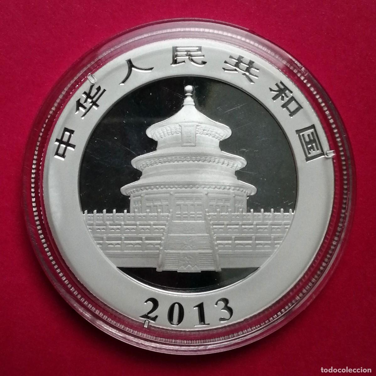 Monedas antiguas de Asia: ONZA PLATA PANDA 2013 CHINA - Foto 2