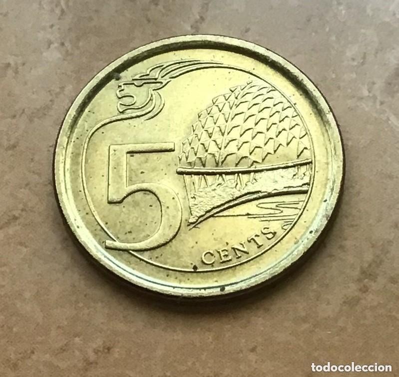 Monedas antiguas de Asia: 5 centavos de Singapur. A&ntilde;o 2018 - Foto 1