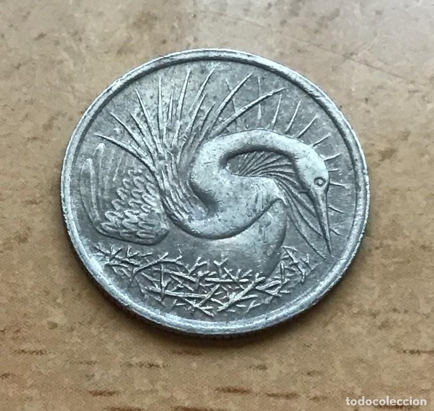 Monedas antiguas de Asia: 5 centavos de Singapur. A&ntilde;o 1977 - Foto 2