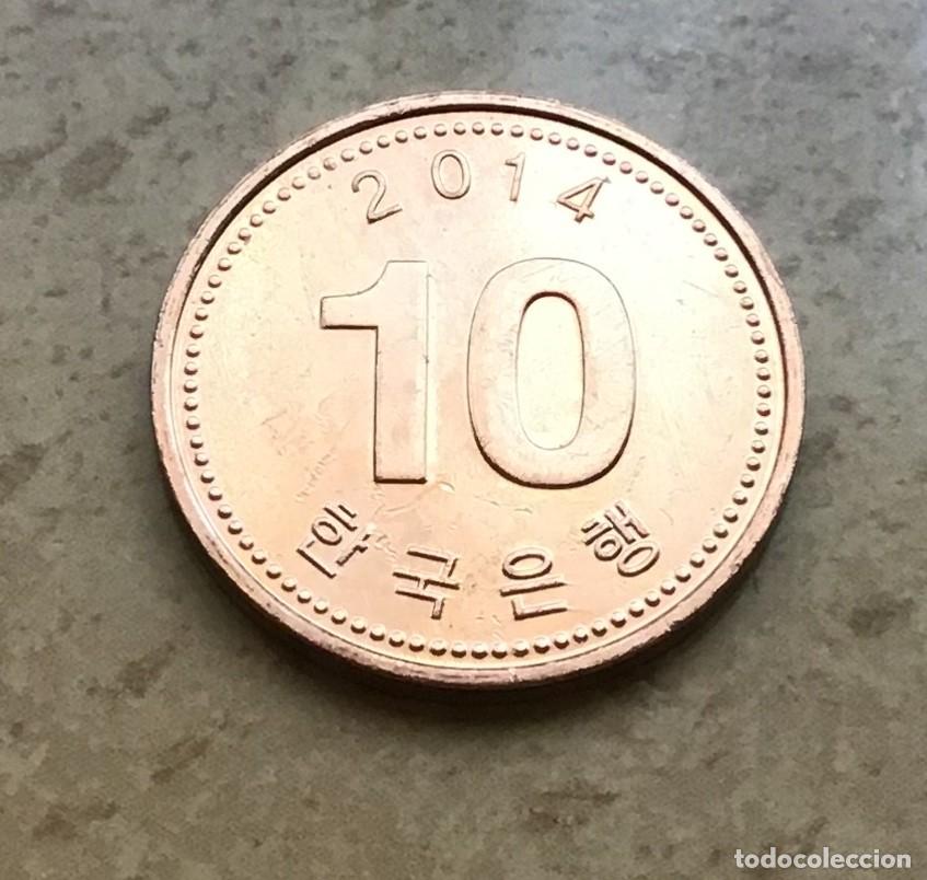 Monedas antiguas de Asia: 10 won de Corea del Sur. A&ntilde;o 2014 - Foto 1