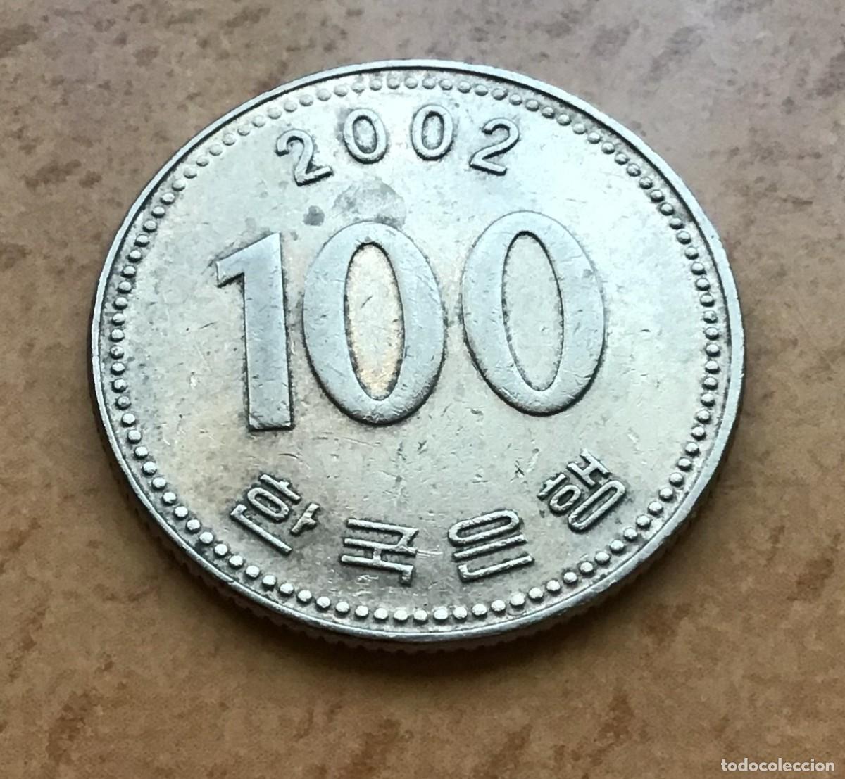 Monedas antiguas de Asia: 100 won de Corea del Sur. A&ntilde;o 2002 - Foto 1