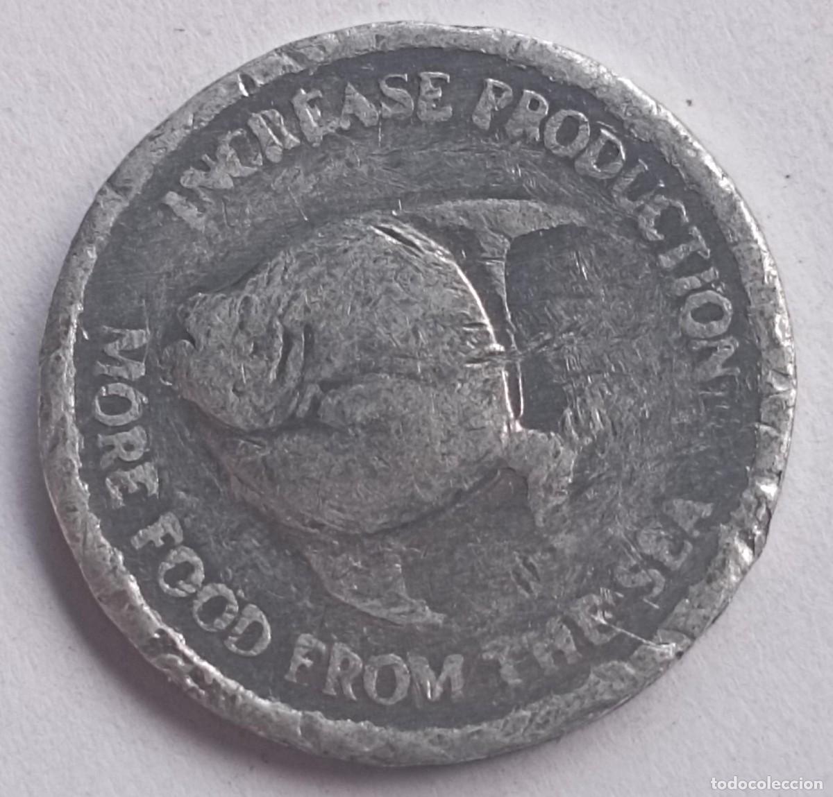 Monedas antiguas de Asia: Moneda de Singapur 5 c&eacute;ntimos de 1971 - Foto 2