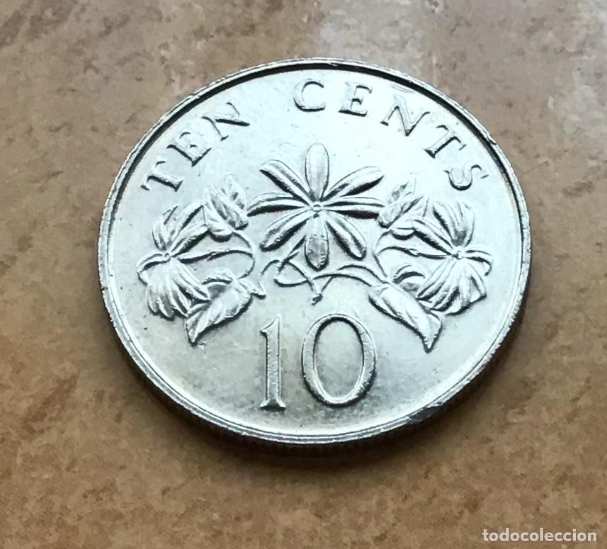 Monedas antiguas de Asia: 10 centavos de Singapur. A&ntilde;o 1987 - Foto 1
