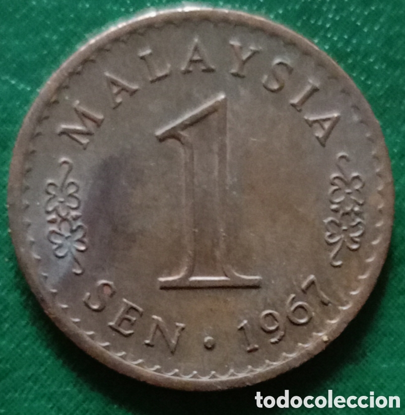 Monedas antiguas de Asia: Malasia 1967 - Moneda de 1 Sen - BC - Foto 1