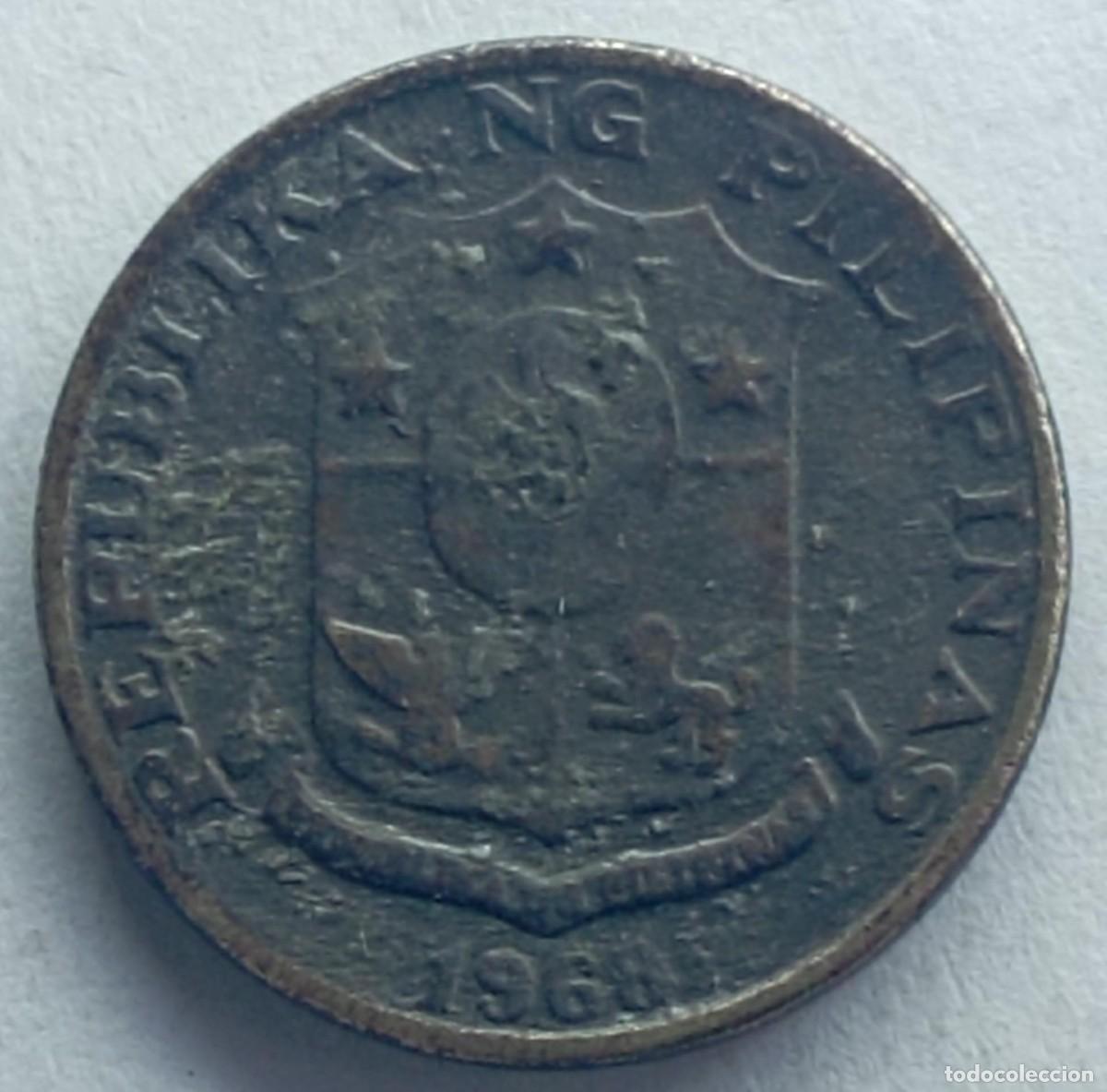 Monedas antiguas de Asia: Moneda de Filipinas 5 c&eacute;ntimos de 1968 - Foto 2