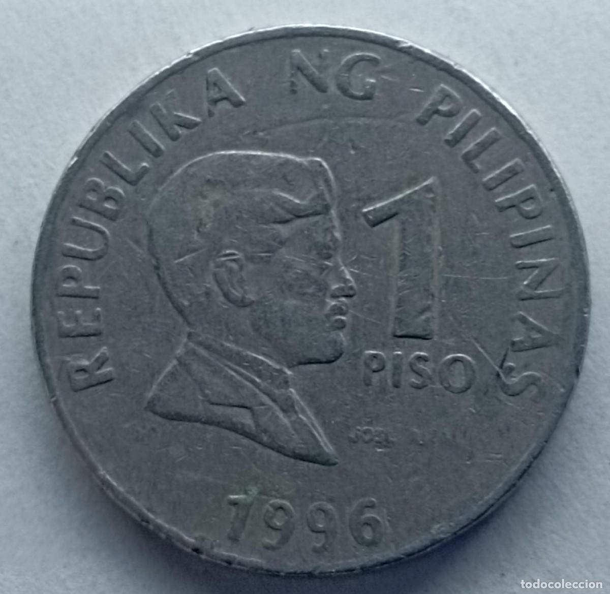 Monedas antiguas de Asia: Moneda de Filipinas 1 piso de 1996 - Foto 1
