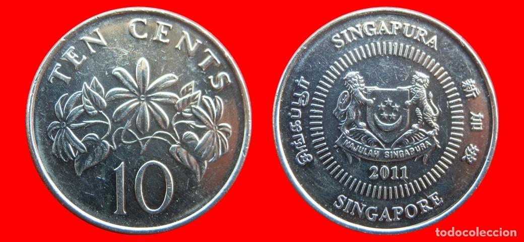 Monete antiche di Asia: 10 CENTAVOS 2011 SINGAPUR-141297