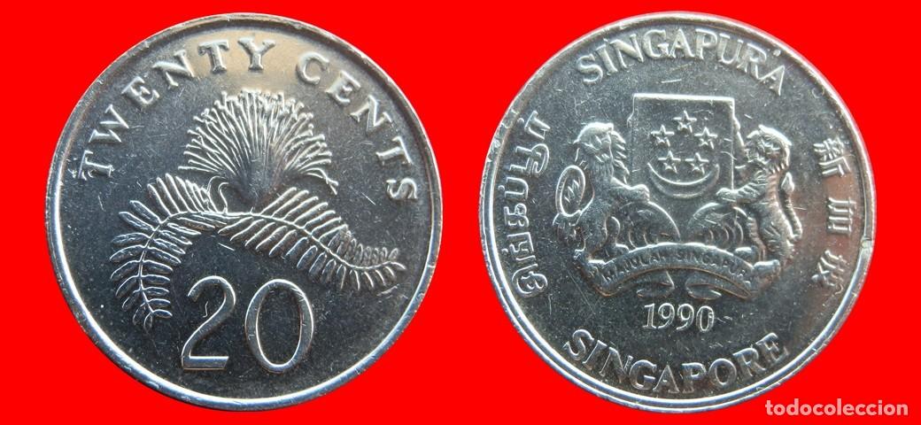 Monete antiche di Asia: 20 CENTAVOS 1990 SINGAPUR-141302