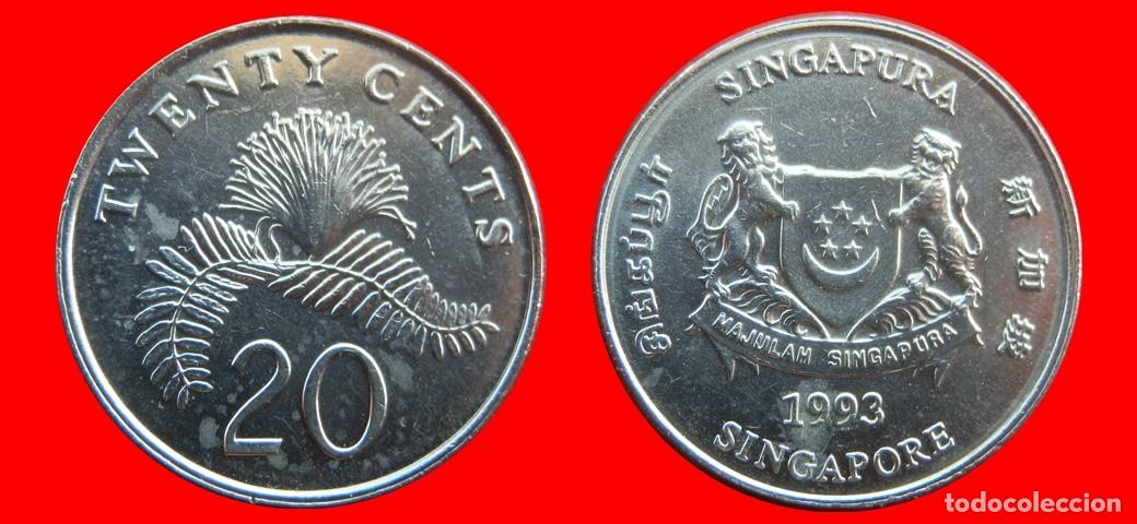 Monete antiche di Asia: 20 CENTAVOS 1993 SINGAPUR-141303
