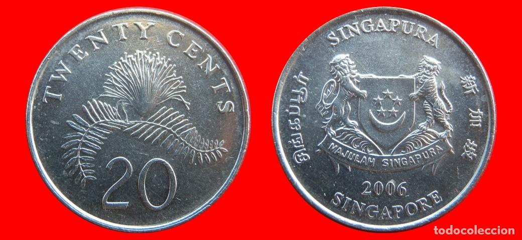 Monete antiche di Asia: 20 CENTAVOS 2006 SINGAPUR-141304