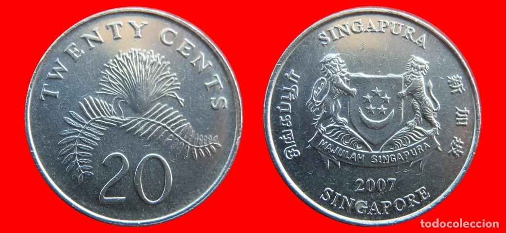 Monete antiche di Asia: 20 CENTAVOS 2007 SINGAPUR-141305
