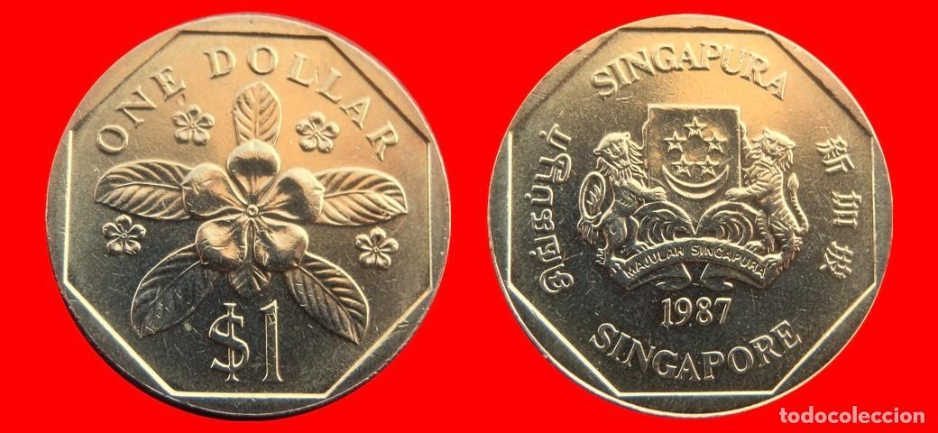 Monete antiche di Asia: 1 DOLAR 1987 SINGAPUR-141330