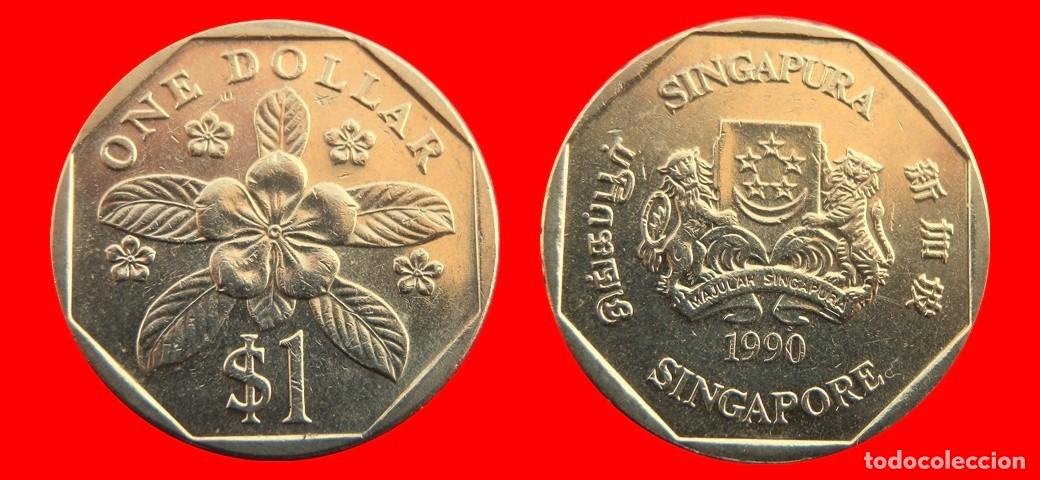 Monete antiche di Asia: 1 DOLAR 1990 SINGAPUR-141331