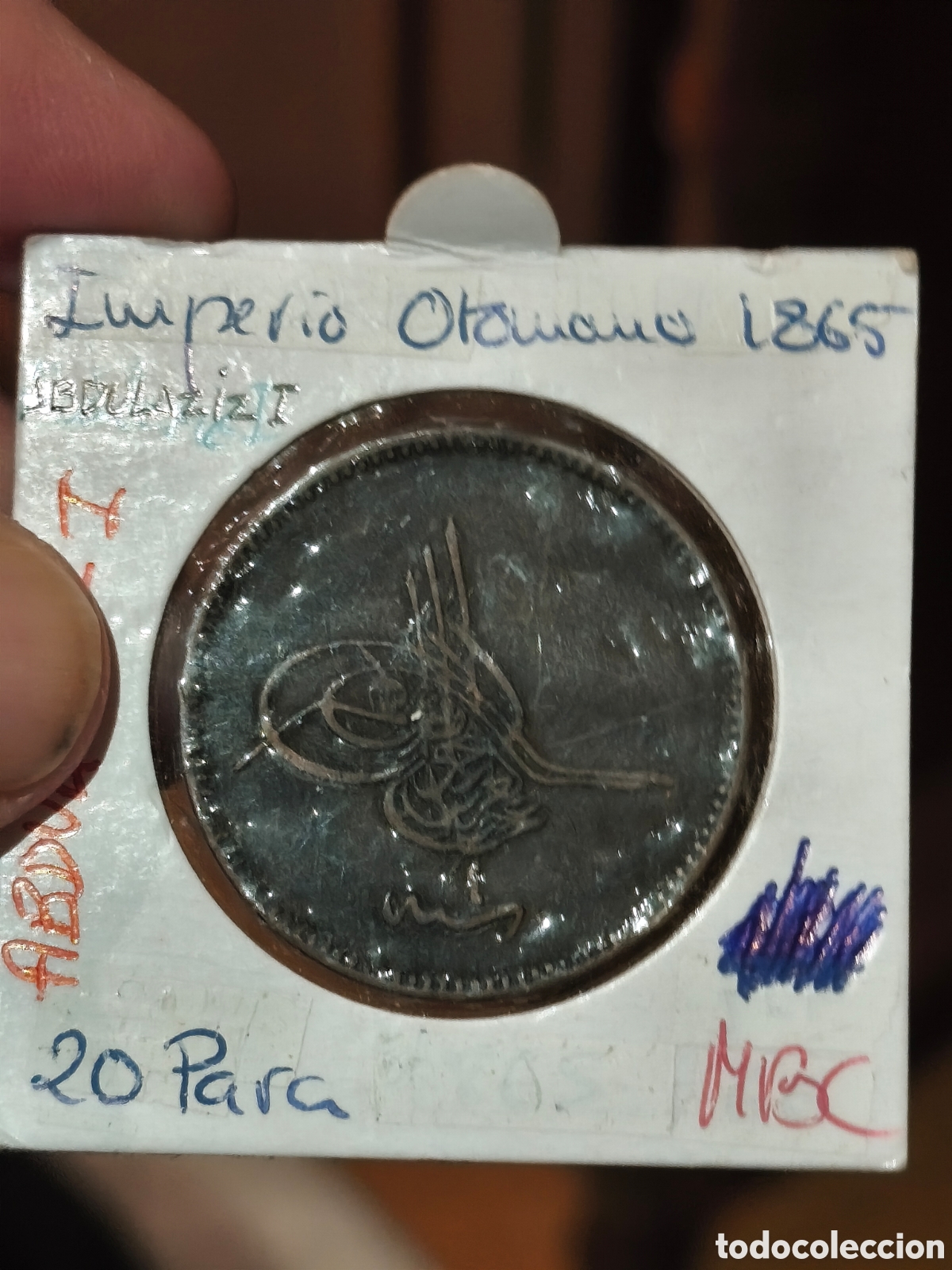 Alte M&uuml;nzen aus Asien: Moneda imperio otomano de 20 para bc ,a&ntilde;o 1865; cobre escasa ver imagenes