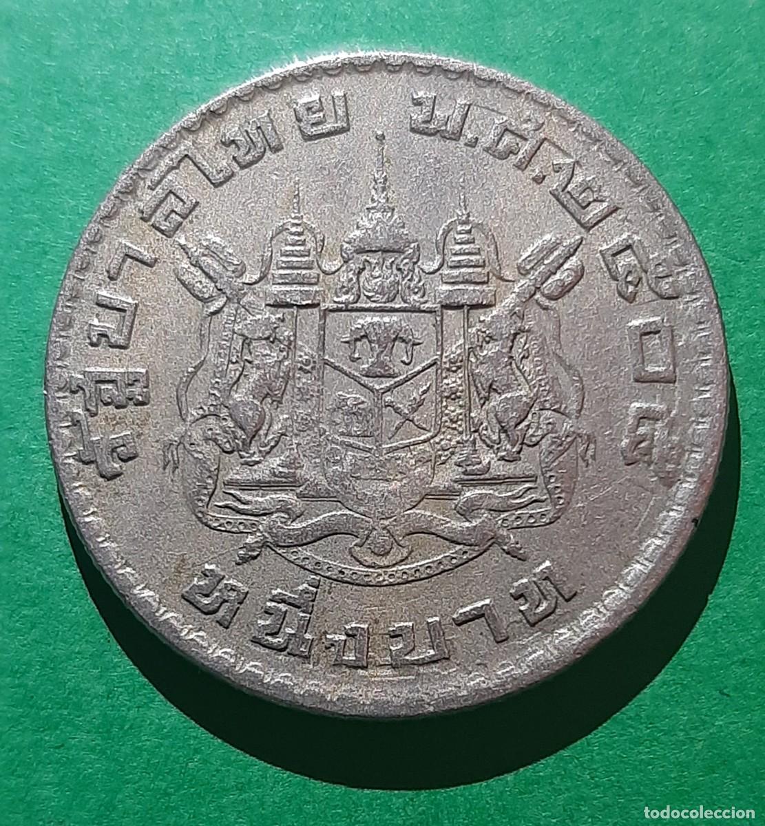 Monedas antiguas de Asia: (TAILANDIA)(ERROR)(1962) 1 BAHT CON REPINTE - Foto 12