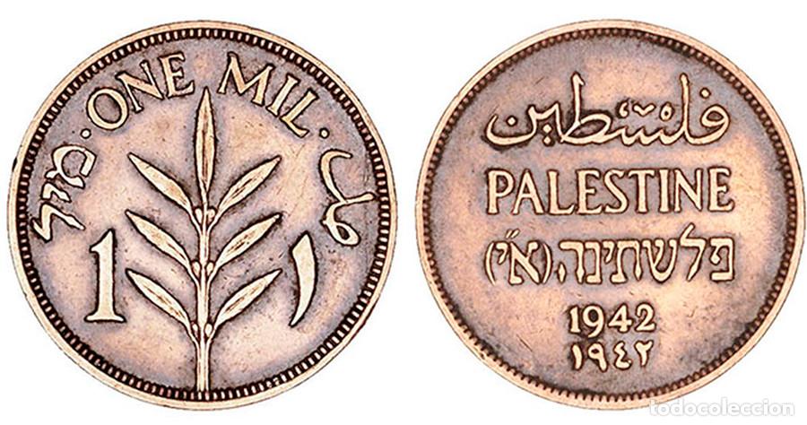 Moedas antigas da &Aacute;sia: PALESTINA - 1 MILS - 1942 - COBRE - E.B.C++