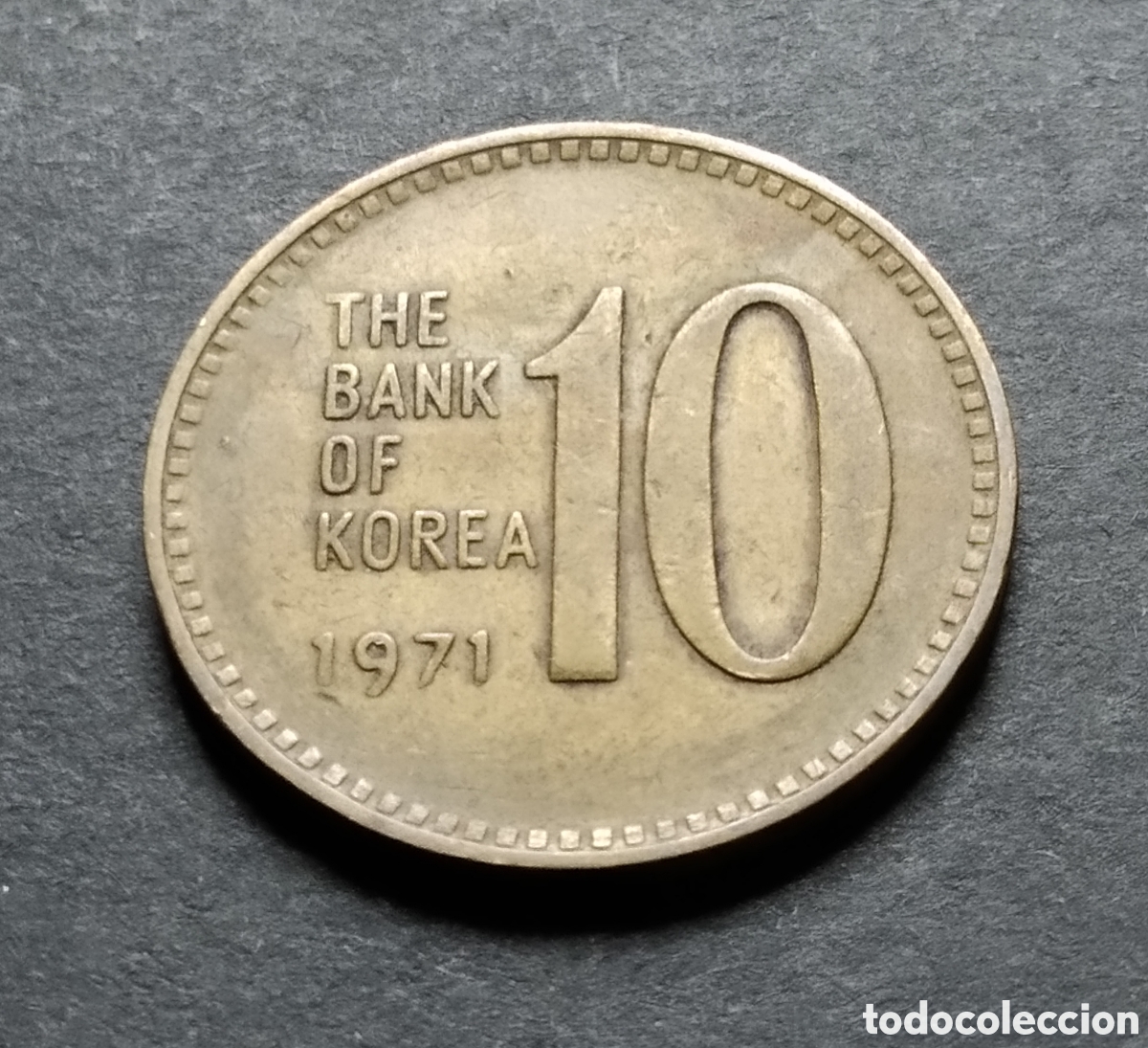 Monedas antiguas de Asia: MONEDA - COREA DEL SUR 10 WON 1971 - Foto 3
