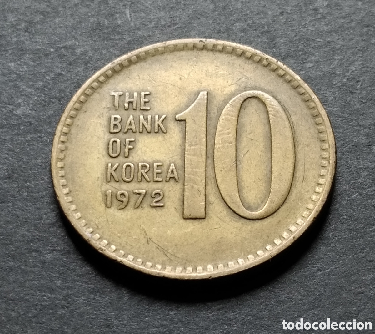 Monedas antiguas de Asia: MONEDA - COREA DEL SUR 10 WON 1972 - Foto 3