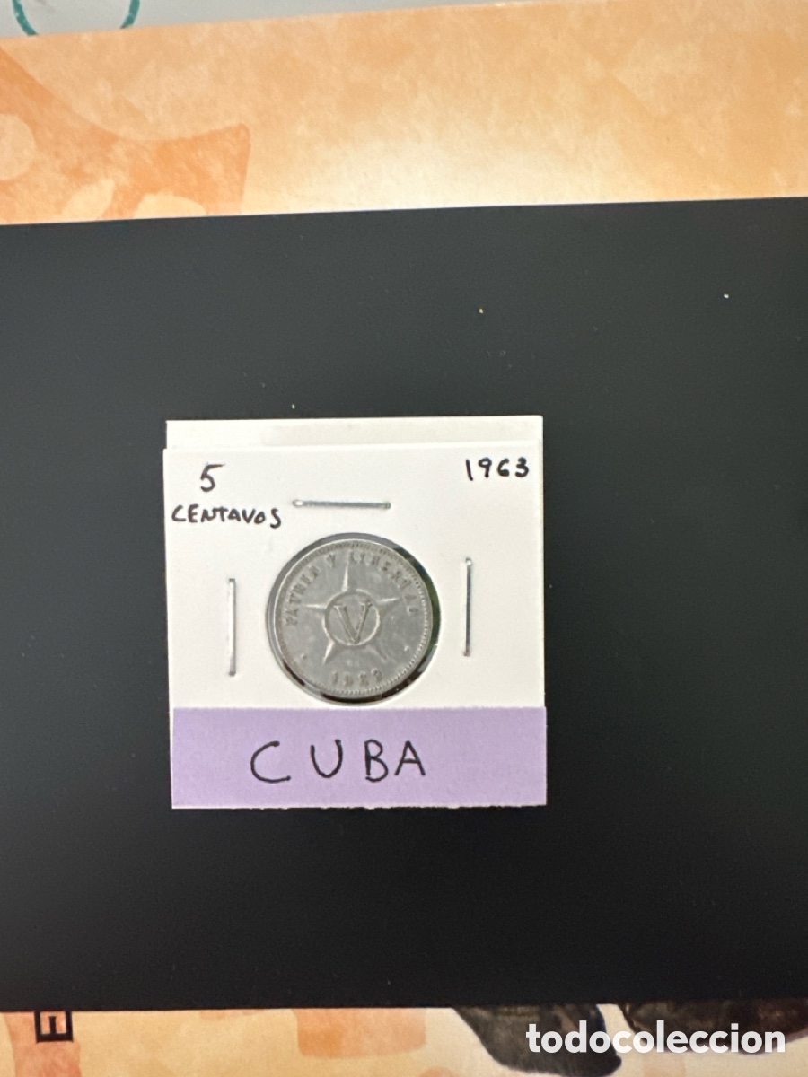 Monedas antiguas de Asia: Moneda de Cuba de 5 centavos a&ntilde;o 1963 - Foto 1