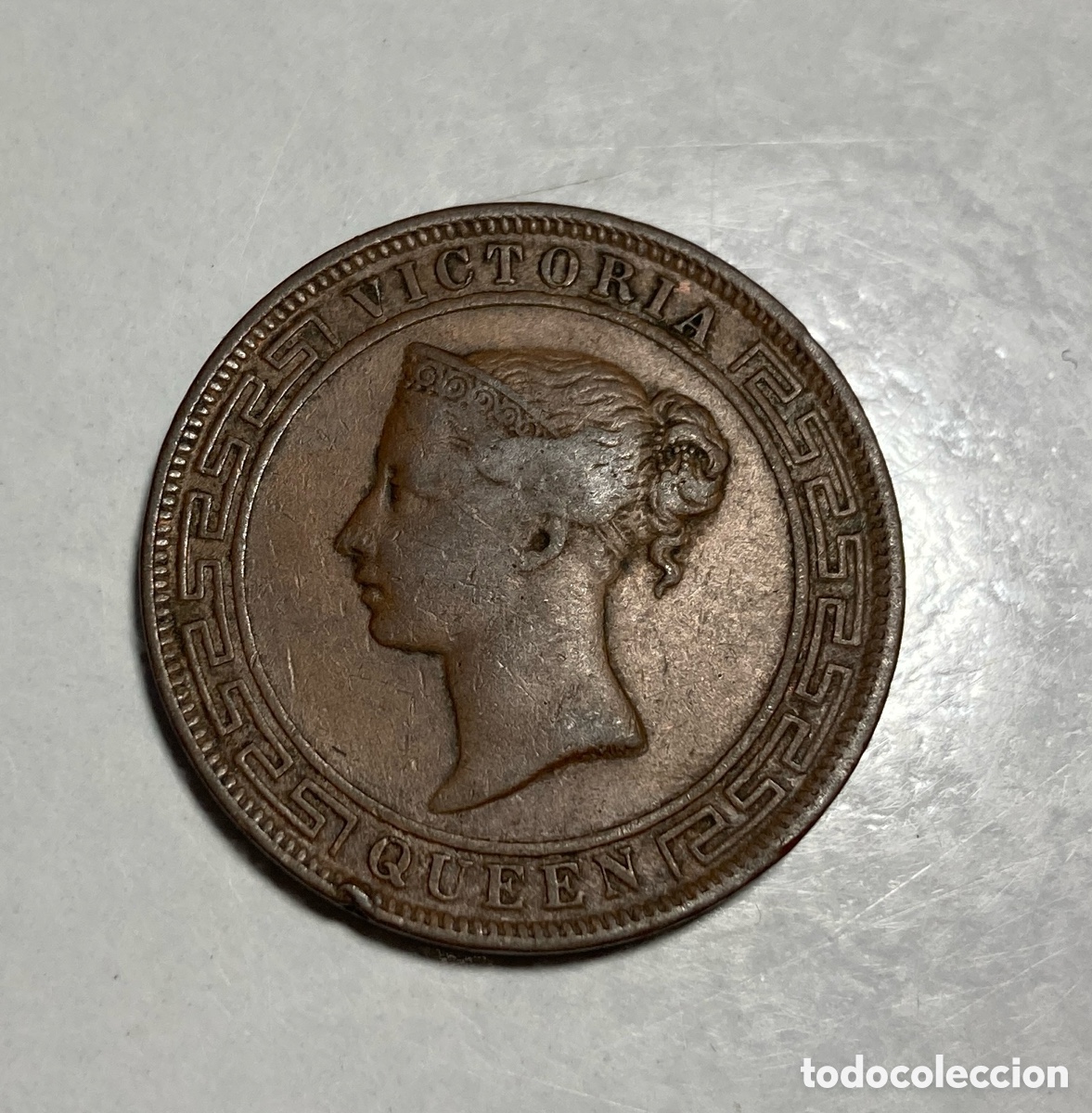 Monedas antiguas de Asia: 1892 Sri Lanka Ceylan 5 centavos.