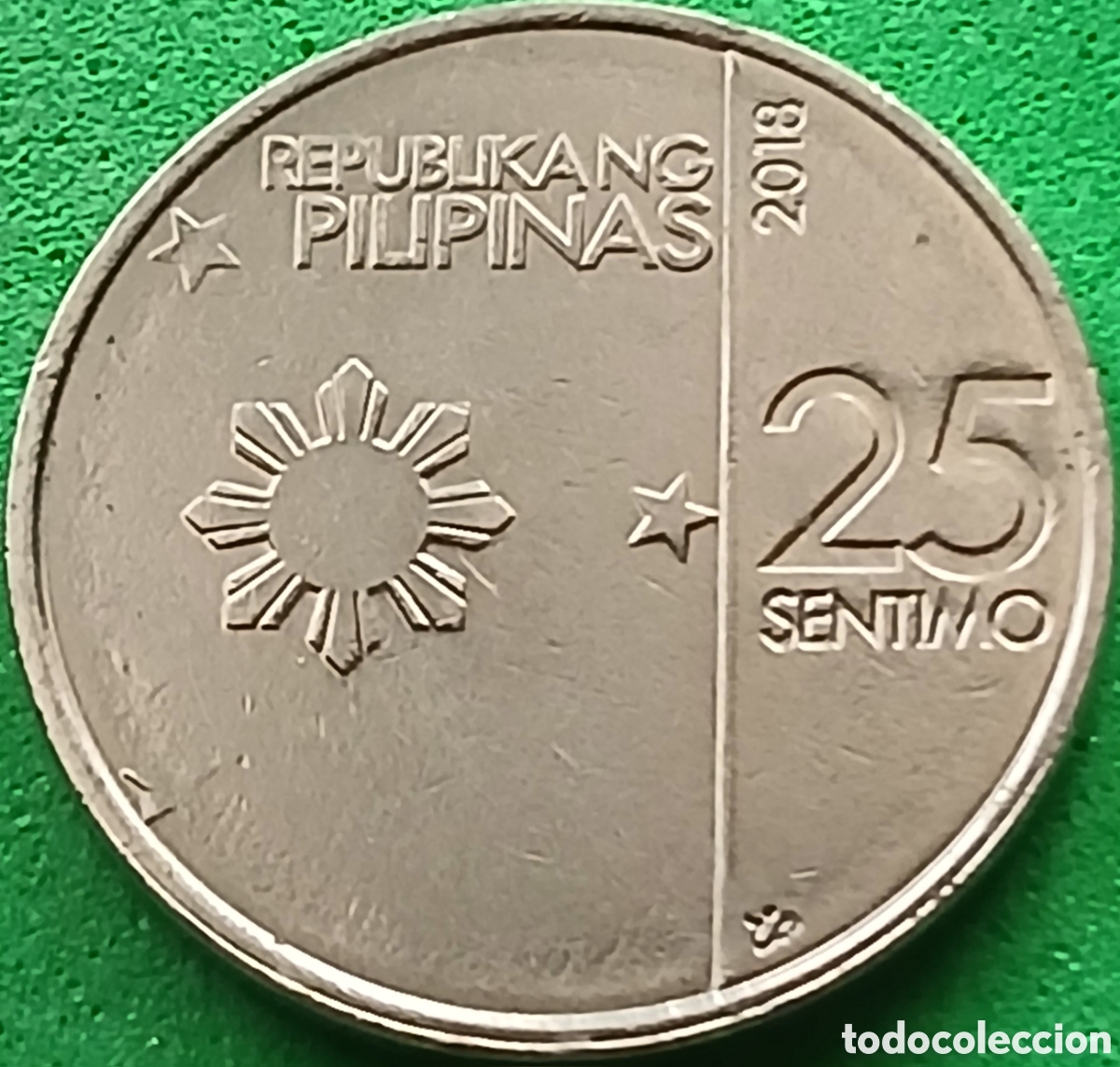 Monedas antiguas de Asia: Filipinas 25 centimos 2018 km#299