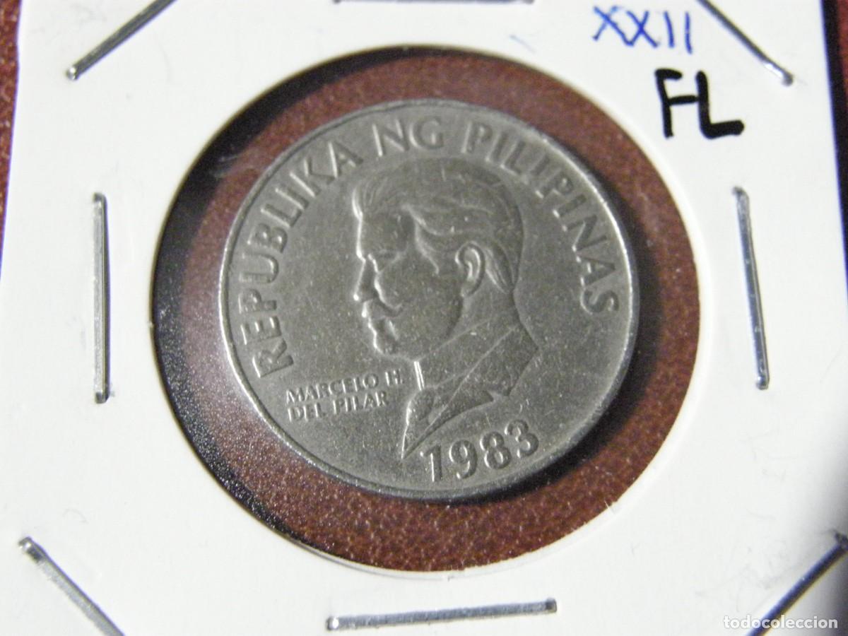 Moedas antigas da &Aacute;sia: 50 centimos Republica de Filipinas 1983