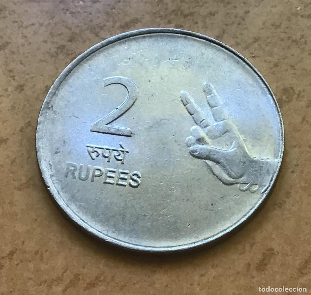 Monedas antiguas de Asia: 2 rupias de India. A&ntilde;o 2011. Ceca de Noida (O)