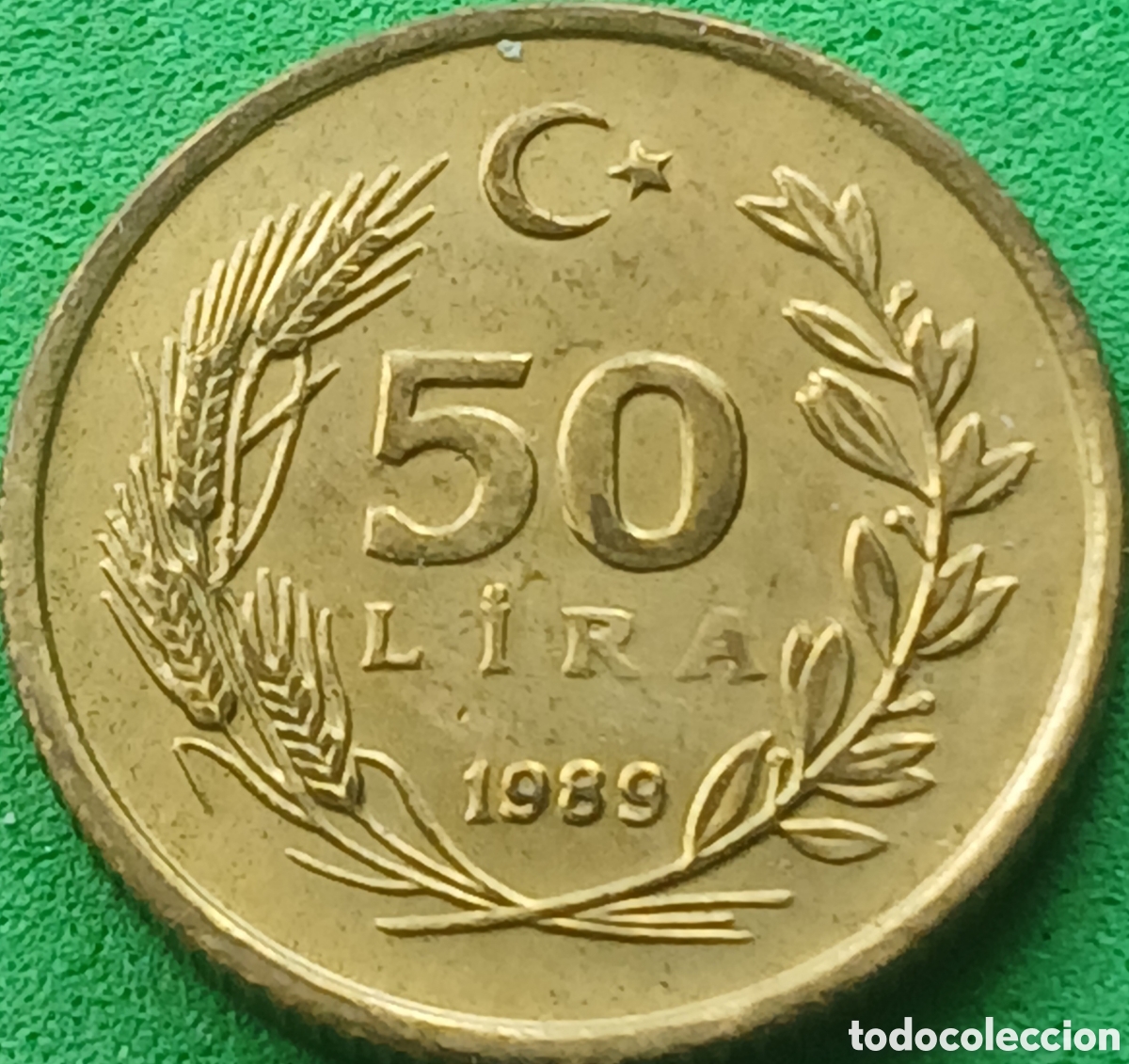 Monedas antiguas de Asia: Turqu&iacute;a 50 liras 1989 km#987