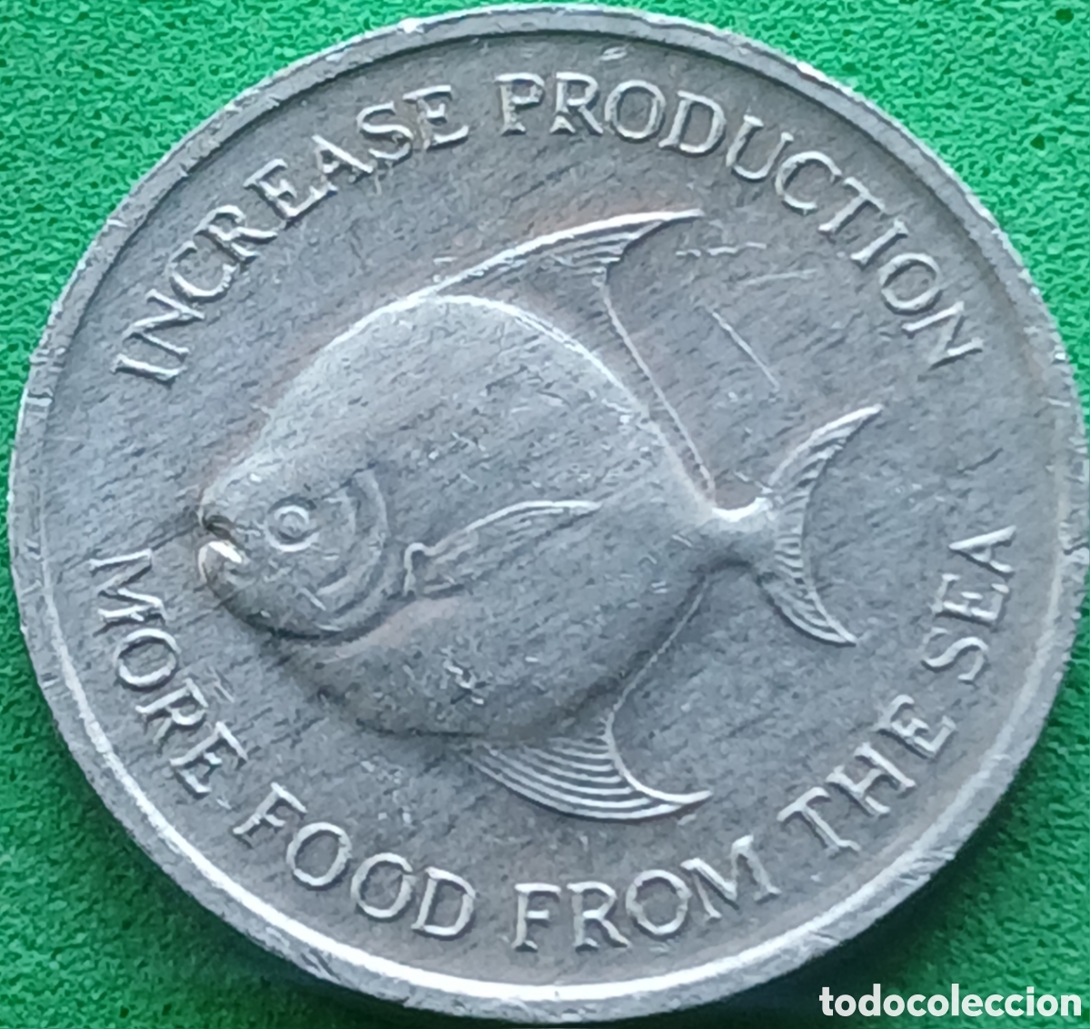 Monedas antiguas de Asia: Singapur 5 cents 1971 km#8 FAO