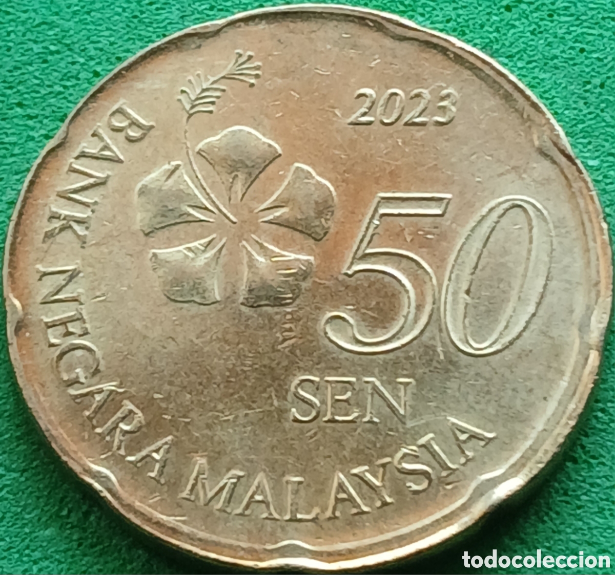 Monedas antiguas de Asia: Malasia 50 sen 2023 km#204 poco com&uacute;n