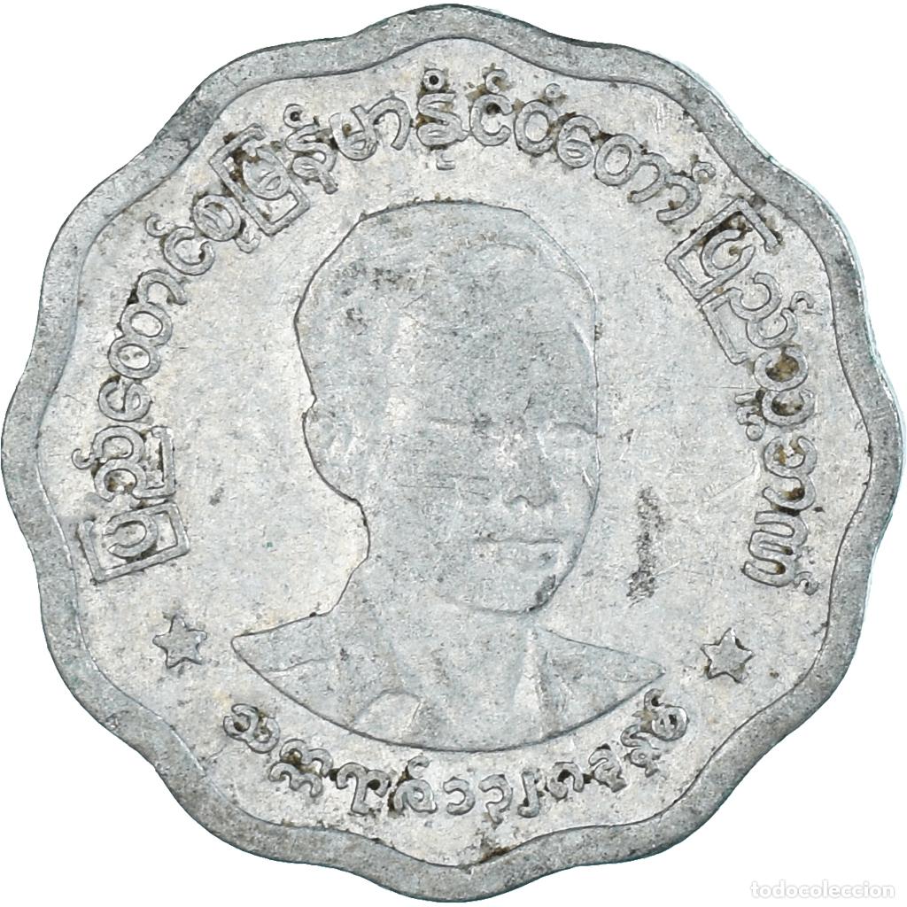 Monedas antiguas de Asia: [#1494823] Moneda, Myanmar, 5 Pyas, 1966 - Foto 1