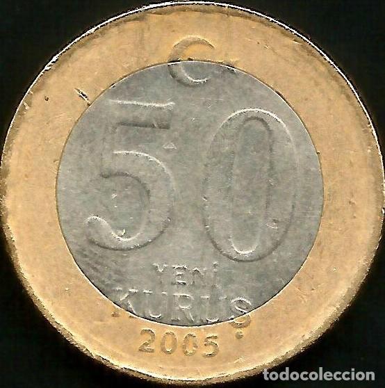 Monedas antiguas de Asia: TURQUIA 2005 - 50 NUEVOS KURUS - KM 1168 - CIRCULADA