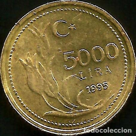 Monedas antiguas de Asia: TURQUIA 1995 - 5000 LIRA - KM 1029.1 - CIRCULADA