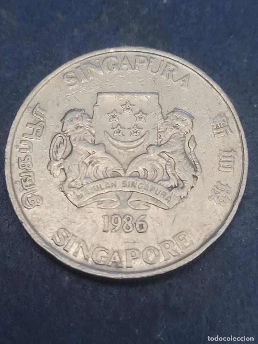 Monedas antiguas de Asia: Moneda 20 centavos 1986 Singapur - Foto 1