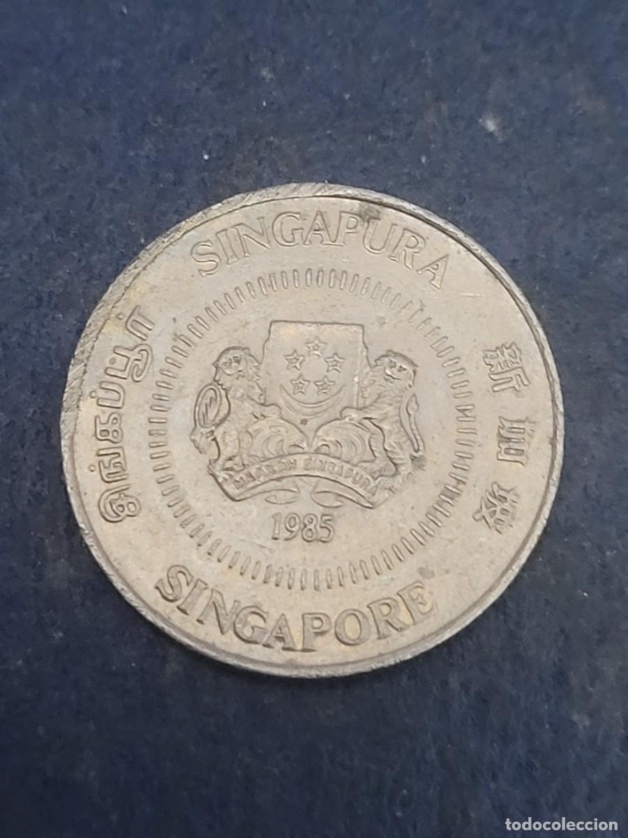 Monedas antiguas de Asia: Moneda 10 centavos 1985 Singapur - Foto 1