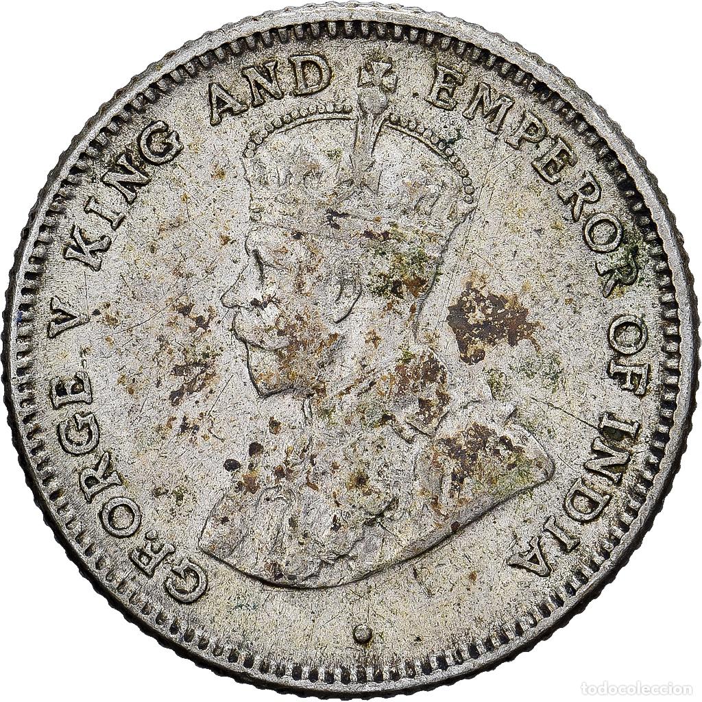 Monedas antiguas de Asia: [#1167306] Sri Lanka, George V, 25 Cents, 1917, Plata, BC+, KM:105