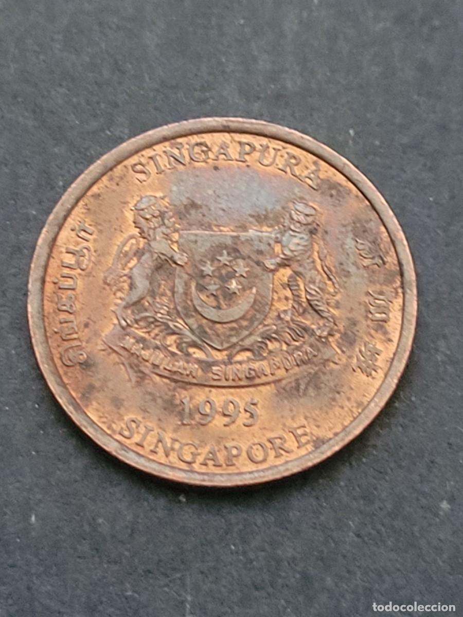 Monedas antiguas de Asia: Moneda 1 centavo 1995 Singapur - Foto 1