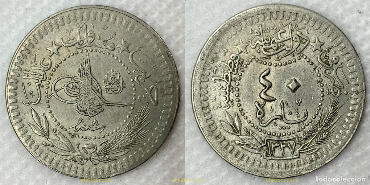 Monedas antiguas de Asia: 3338 TURQUIA 1910 TURQUIA 40 PARA 1910