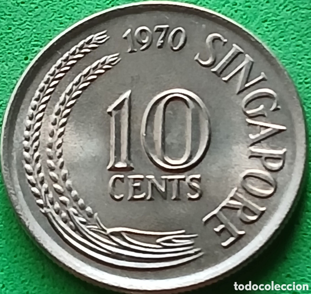 Monedas antiguas de Asia: Singapur 10 cents 1970 km#3