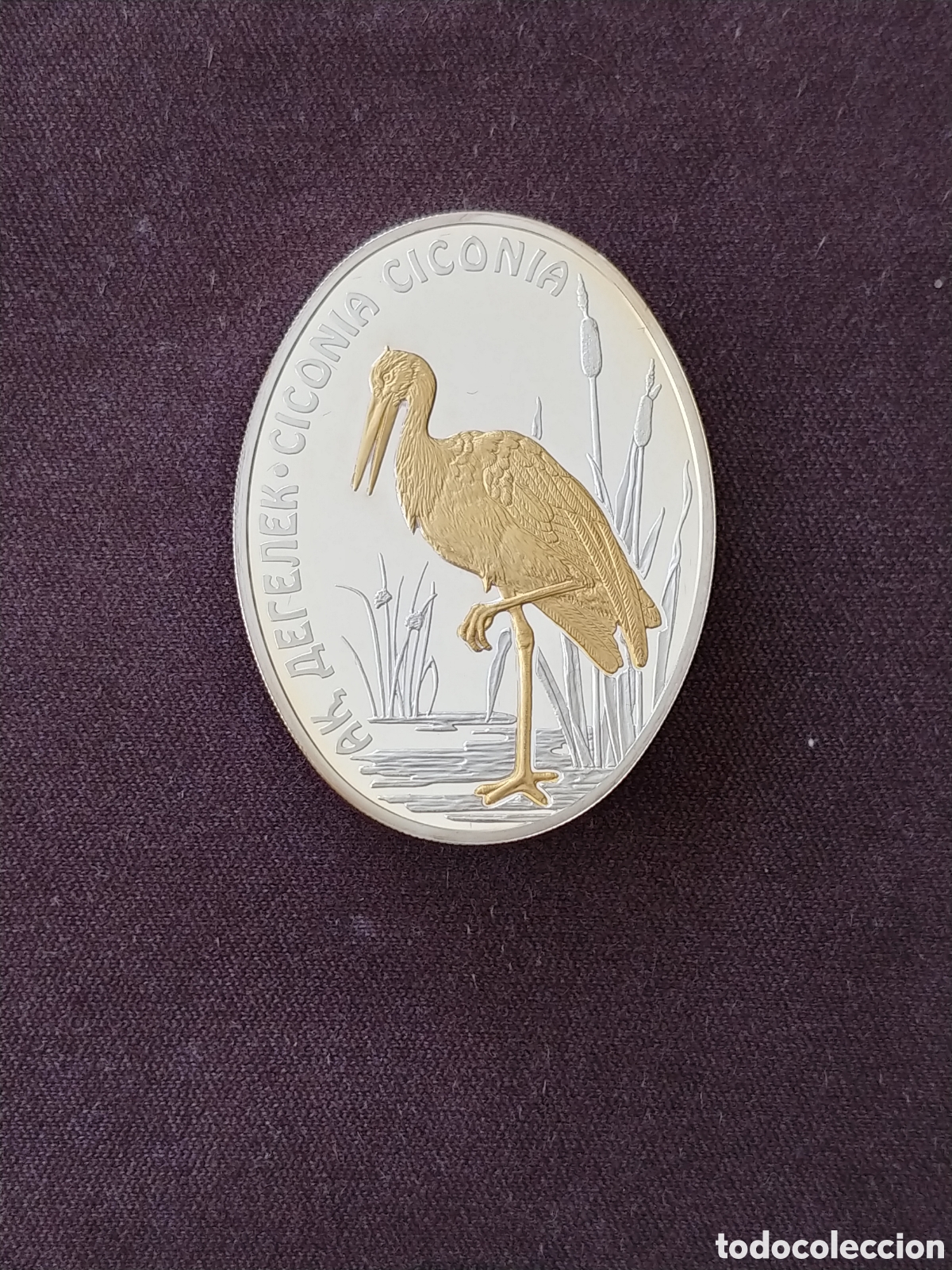 Monedas antiguas de Asia: Kazakhstan/Kazajist&aacute;n, 100 Tenge, Ag .925 + Au .999, Proof, (ver im&aacute;genes y leer descripci&oacute;n)