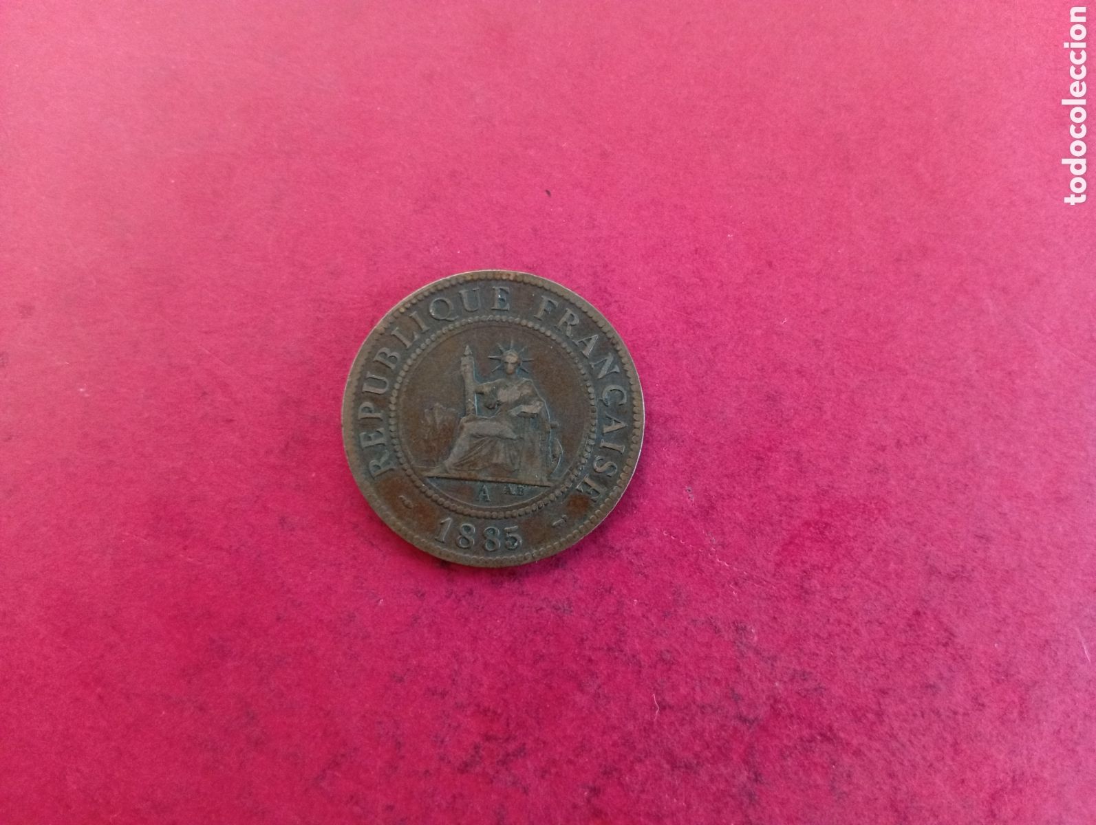 Monedas antiguas de Asia: 1 cent de Indochina 1885