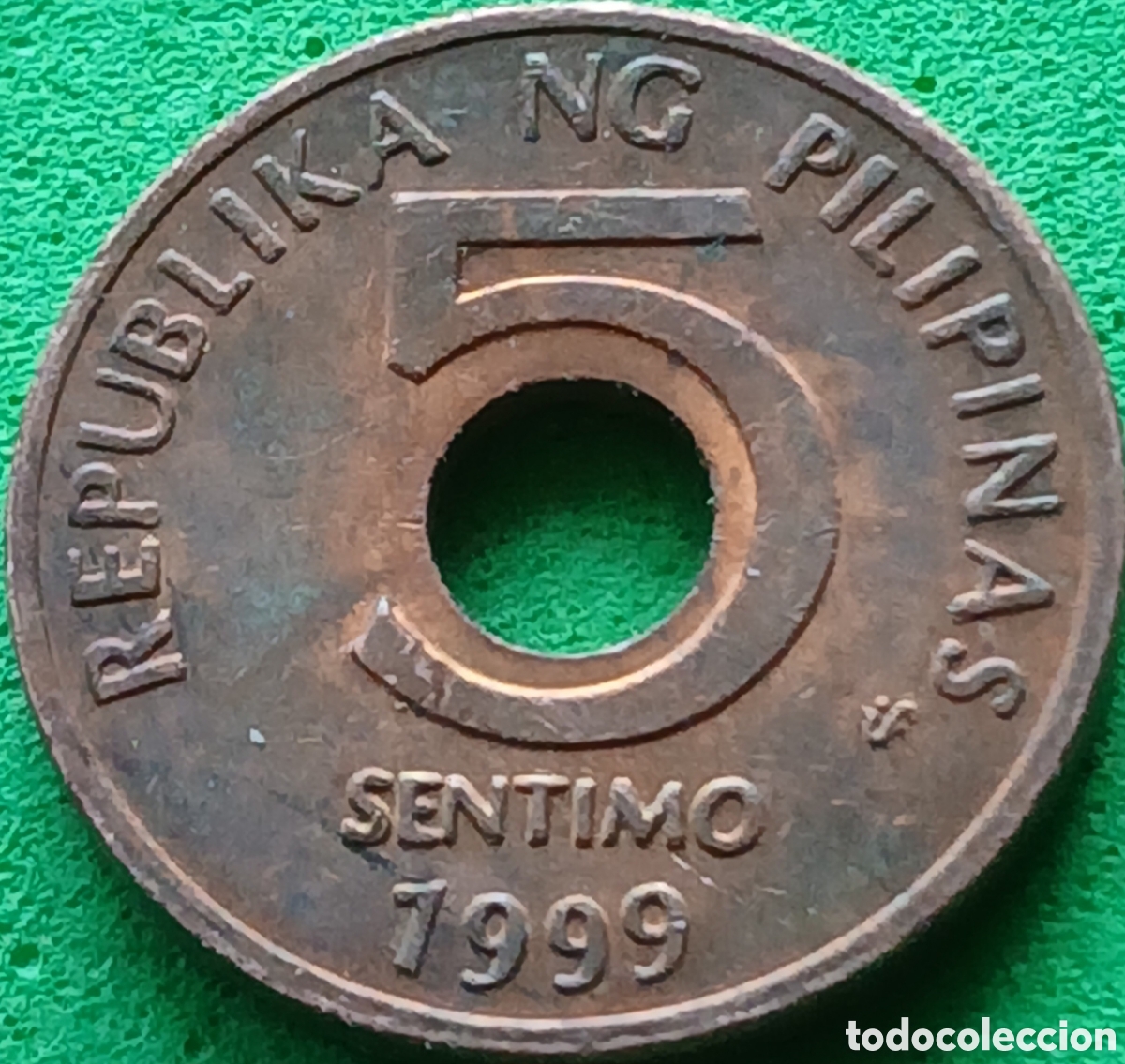 Monedas antiguas de Asia: Filipinas 5 centimos 1999 km#268 ESCASA