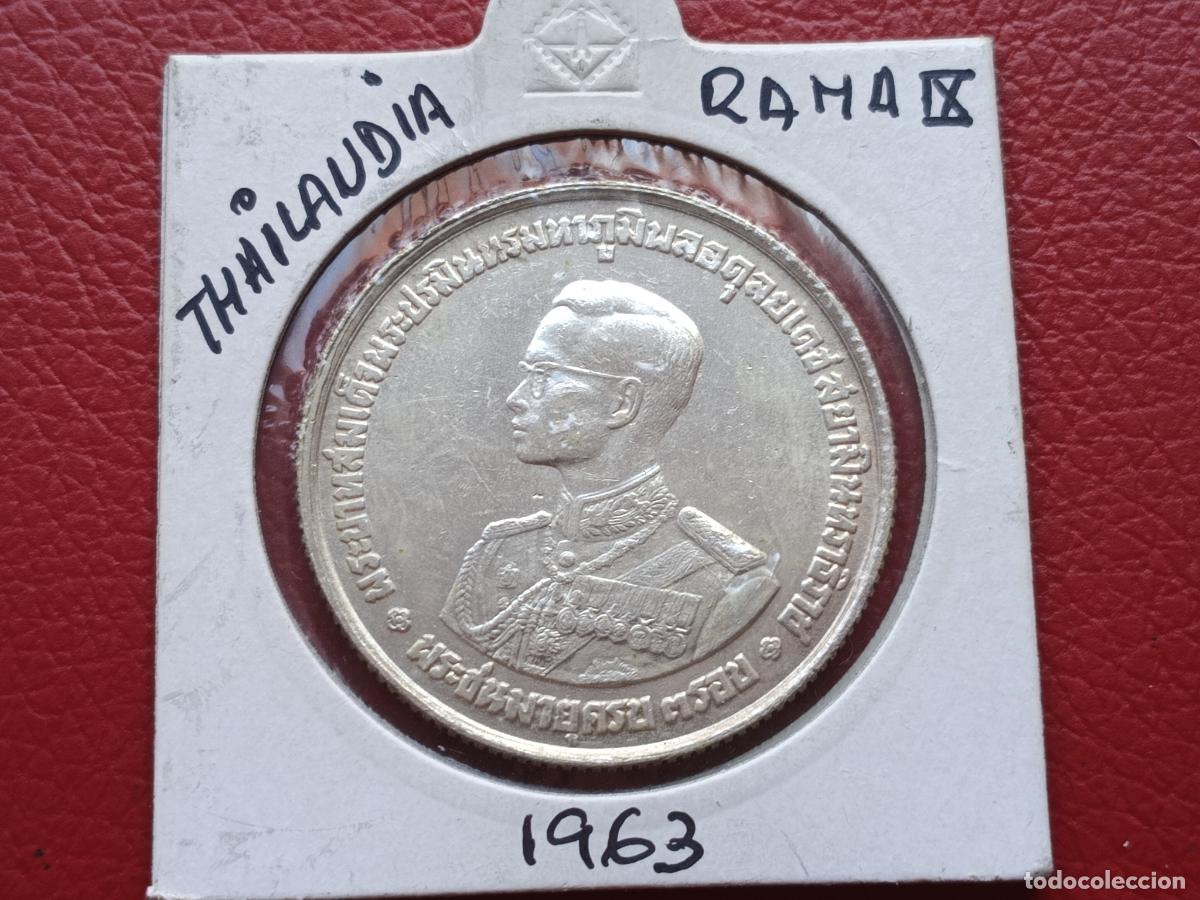 Monedas antiguas de Asia: Thailandia 20 Baht N.D. ( 1963 ) Rama IX 20 gramos Plata 0.750