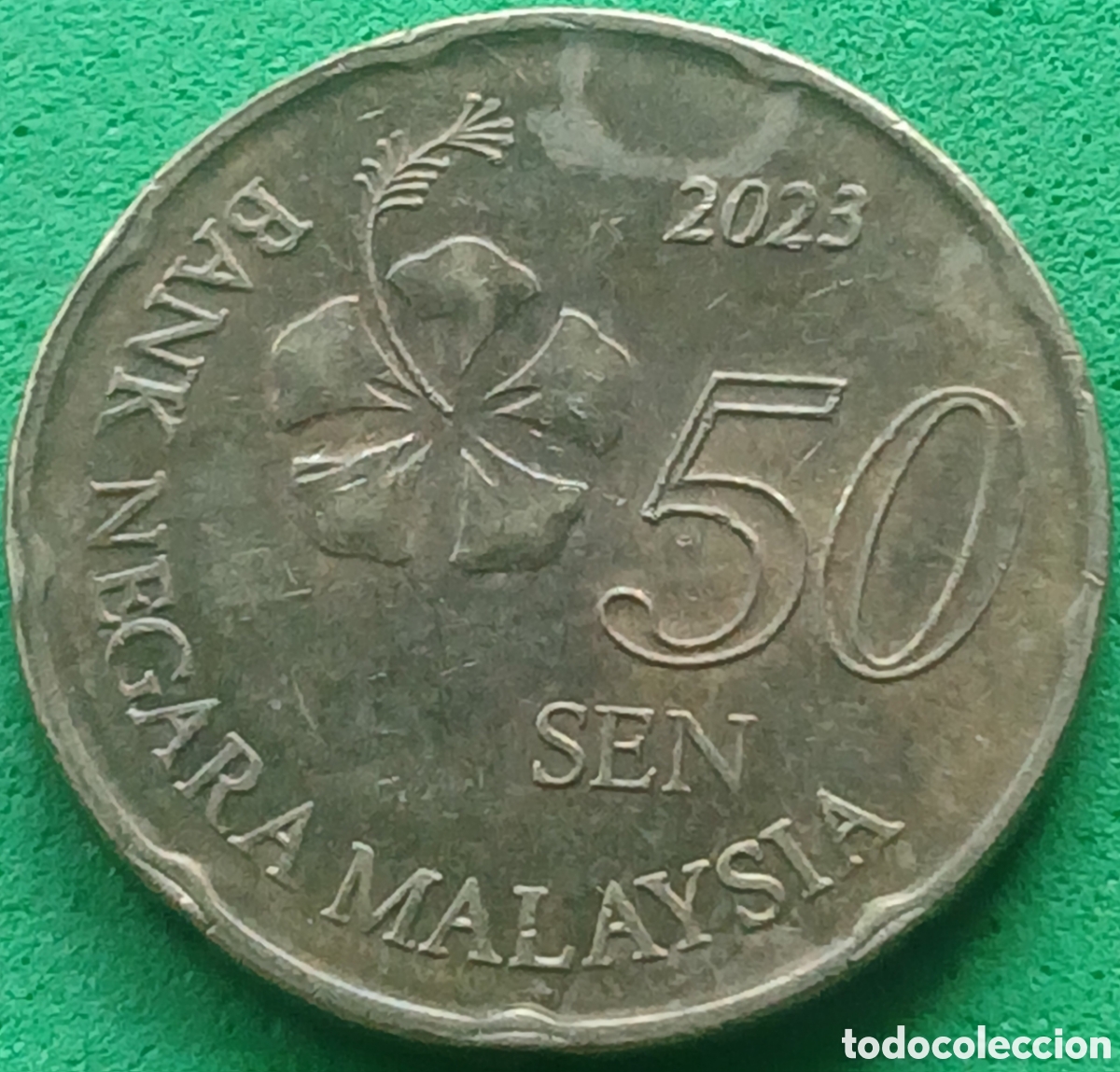 Monedas antiguas de Asia: Malasia 50 sen 2023 km#204 poco com&uacute;n