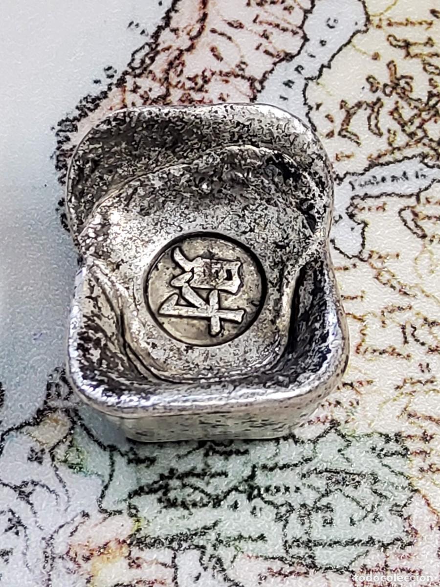 Monedas antiguas de Asia: RARA MONEDA-LINGOTE DE PLATA DE CHINA.EXTRAORDINARIO ESTADO.CON MARCAJE.