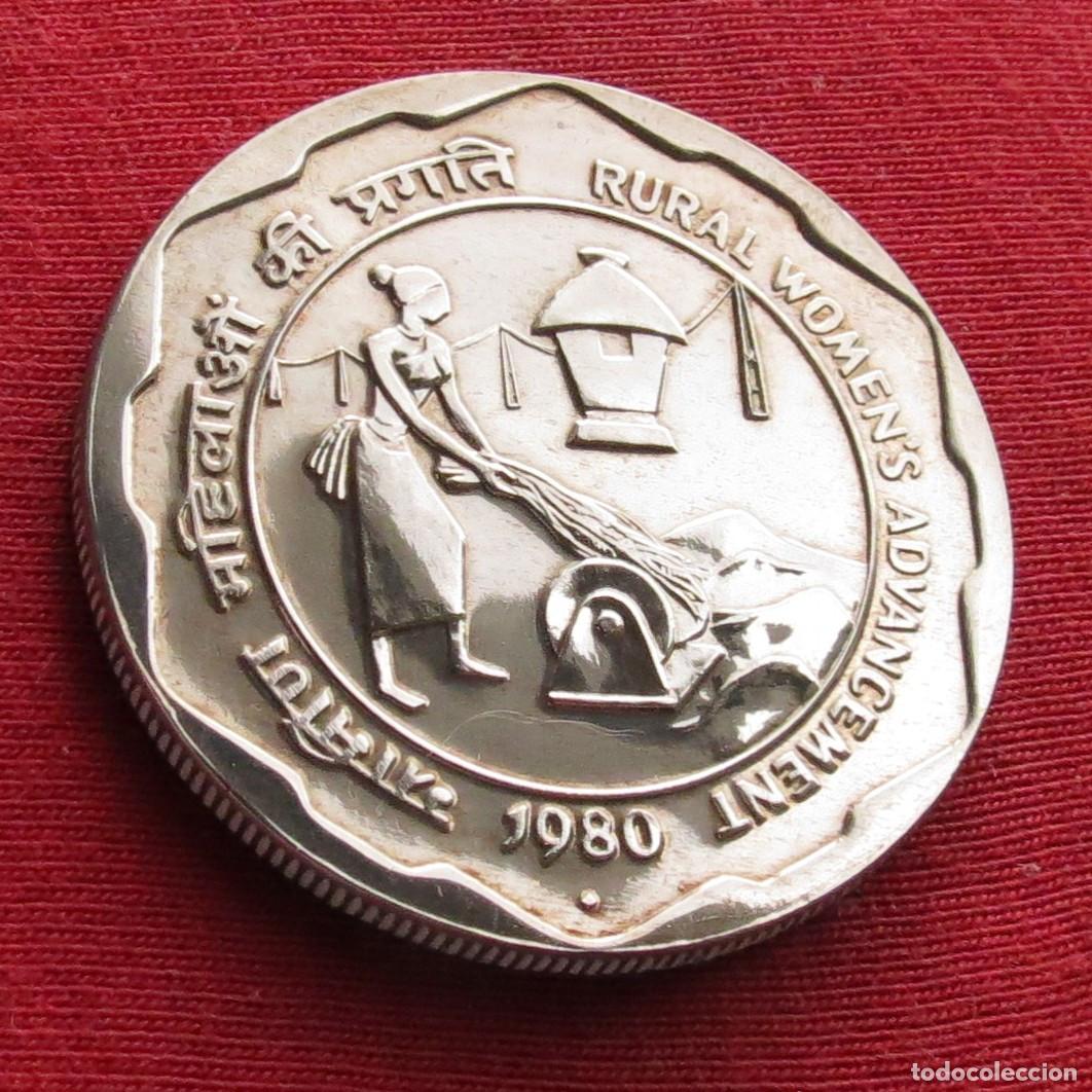 Monedas antiguas de Asia: India 10 rupees 1980 FAO