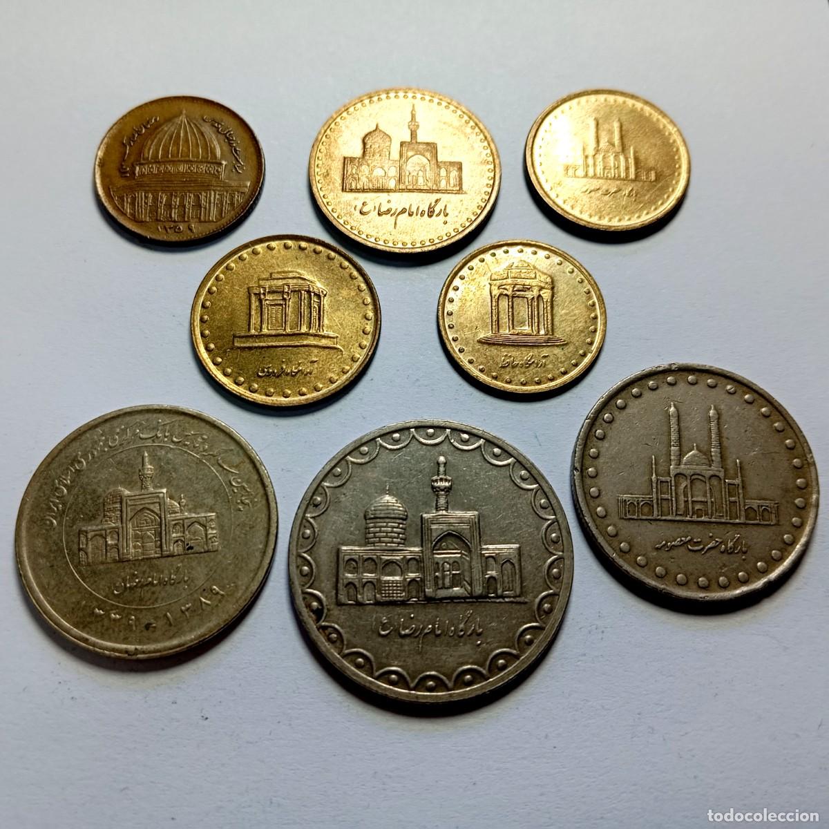 Monedas antiguas de Asia: ⚜️ K02 092. Ir&aacute;n. Lote de 8 monedas diferentes. 39 g