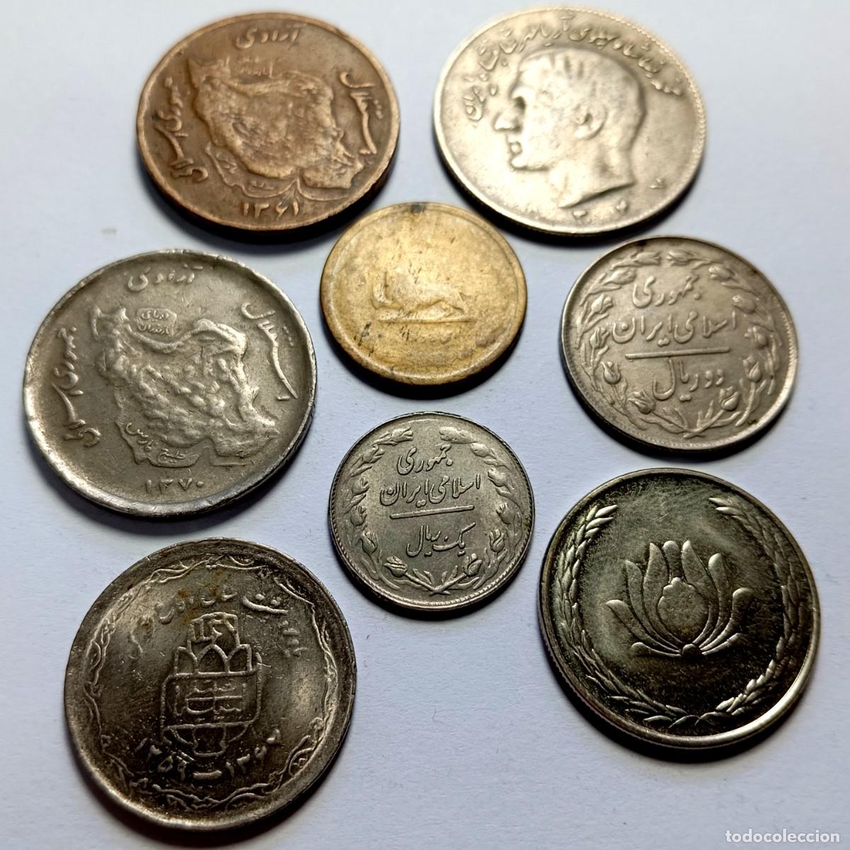 Monedas antiguas de Asia: ⚜️ K02 091. Ir&aacute;n. Lote de 8 monedas diferentes. 42 g